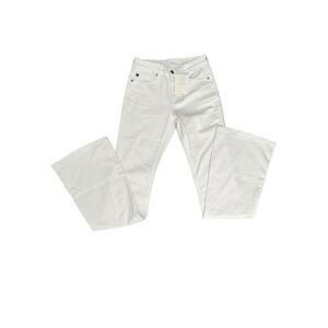 KanCan USA  Gen Z Clean Aesthetic White Flare Jeans Mid Rise White Casual SZ 26